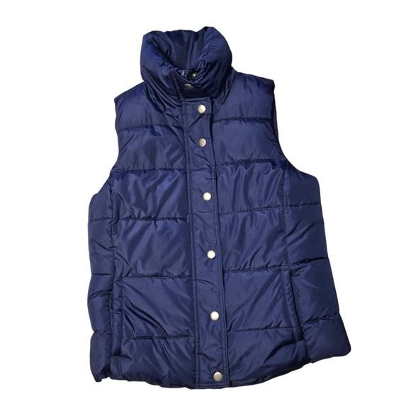 Old Navy Jackets & Blazers - Old Navy Midnight Blue High-neck Quilted Vest Women's Medium